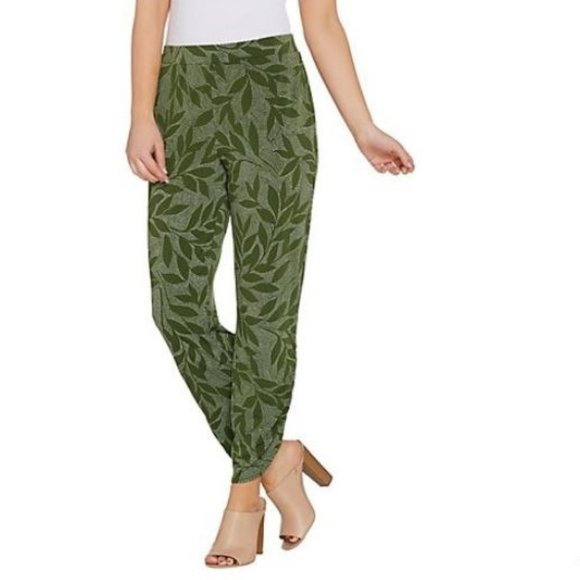 Susan Graver Pants - Susan Graver Liquid Knit Pull-On Ankle Pants 5540
